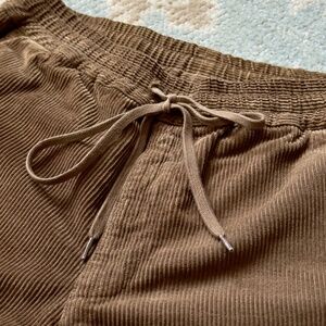 Barena Venezia Brown courduroy trousers with elasticated waist band drawstring